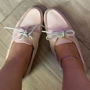 Sperry Top Sider baby pink boat shoes